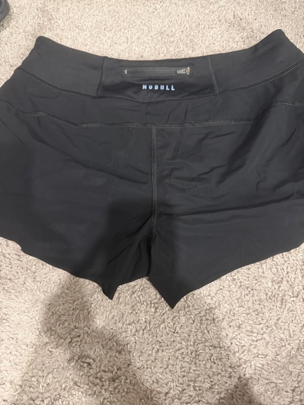 NOBULL Black Women's Athletic Shorts - High-Waist Training Briefs - Picture 2 of 3
